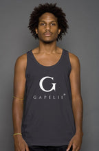Load image into Gallery viewer, Gapelii Cotton Tank Top Dark Grey (Logo White)