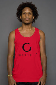 Gapelii Cotton Tank Top Red (Logo Black)