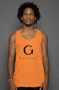 Gapelii Cotton Tank Top Orange (Logo Black)
