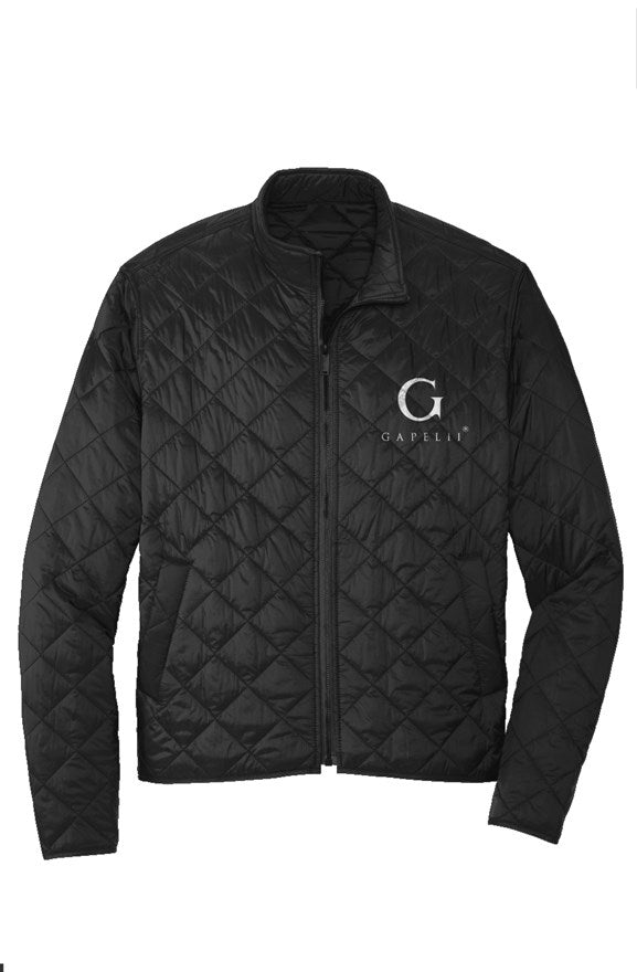 Gapelii Quilted Full-Zip Jacket (Black)