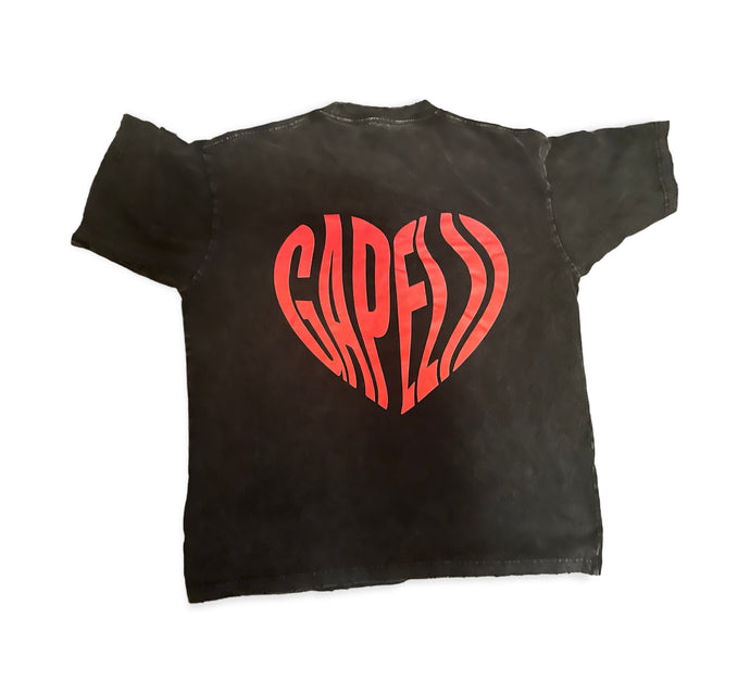 “Drippy Heart” Acid Wash T-Shirt